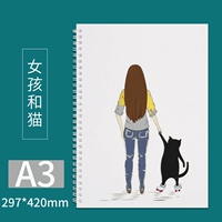 Девочки и кошки A3 (стандартная) перламу