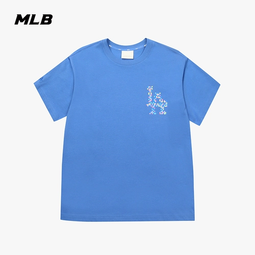 MLB Белая спортивная летняя футболка подходит для мужчин и женщин для влюбленных для отдыха, короткий рукав, оверсайз