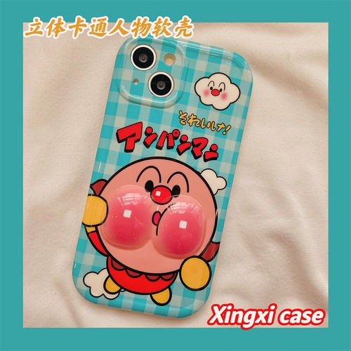 Apple, трехмерный мультяшный совместимый iPhone 14, чехол для телефона, защитный чехол, силиконовая защитная сумка, популярно в интернете, 14promax, iphone, 12, 14plus, защита при падении