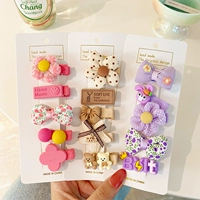 Комплект с бантиком, в цветочек, 3 предмета