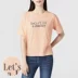 [清] Lativ Chengyi Womens Slub Cotton Lose Text T-shirt T-shirt Cotton Pure Cotton Tay ngắn Nửa tay Summer Top Women - Áo phông