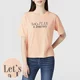 [清] Lativ Chengyi Womens Slub Cotton Lose Text T-shirt T-shirt Cotton Pure Cotton Tay ngắn Nửa tay Summer Top Women - Áo phông