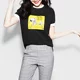 [清] lativ Chengyi Snoopy Cotton tinh khiết IP chính hãng Áo thun ngắn tay lửng Nữ hàng đầu Phụ nữ mùa hè - Áo phông