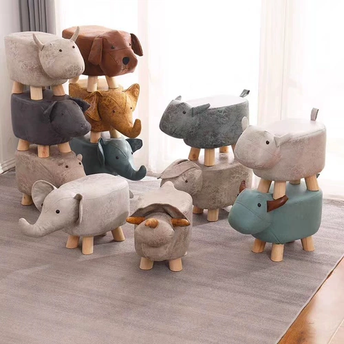 Мультяшный деревянный диван для детского сада из натурального дерева, круглые туфли