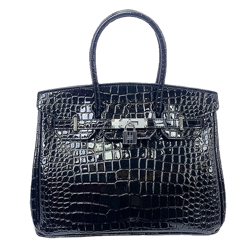 Барсетка, вместительная и большая сумка через плечо, изысканный стиль, яркий броский стиль, крокодиловый принт