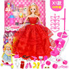 Red doll, set, 68 pieces
