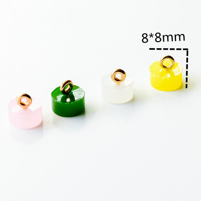 taobao agent 8*8mm bjd baby clothing auxiliary materials mini OB11 baby clothes buckle color candle round mini pendant