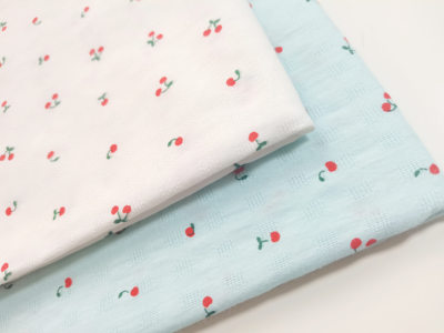 taobao agent DIY handmade cherry hollow cotton cotton BJD baby clothing OB11 clothing cloth fabric shirt ocean and linen fabric