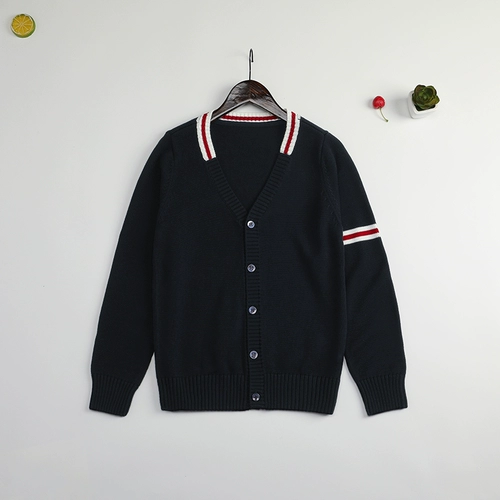 Форма, свитер, детская куртка для школьников, кардиган подходит для мужчин и женщин, в британском стиле