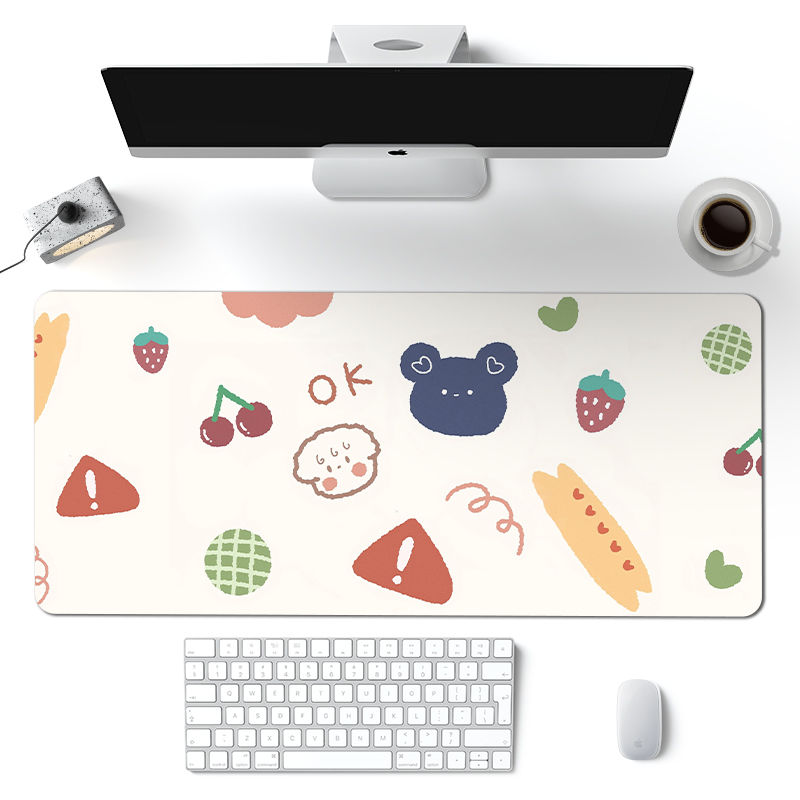 Buy Oversized mouse pad waterproof leather table mat office computer