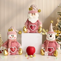 [Набор из 3 шт.] Розовая объемная сумка Love Apple Apple в стиле Лолиты - старик + снеговик + лось