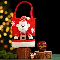 Трикотажная льняная сумка, с медвежатами