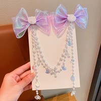 Из жемчуга, сиреневый, длинный, 1 пары