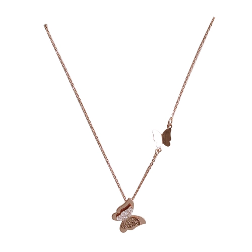 Корейское модное трехмерное ожерелье-бабочка, красивое, модное и модное, цепочка на шею интернет-знаменитостей, нишевая цепочка на ключицу для женщин 1475