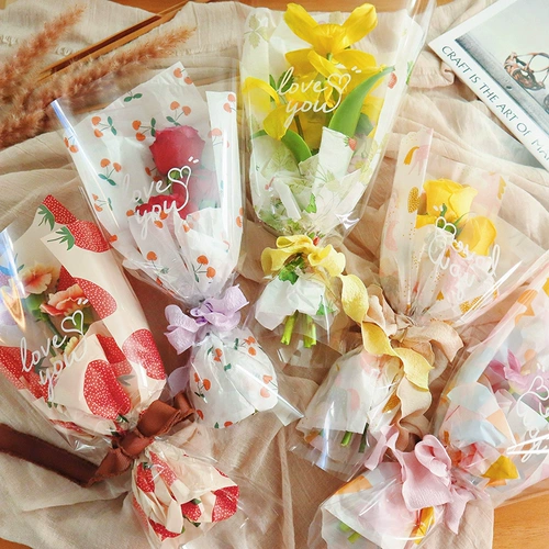 Запрыгивающая упаковочная бумага натуральная элемент рука рука на бумажную упаковка цветочная бумага цветочный цвет