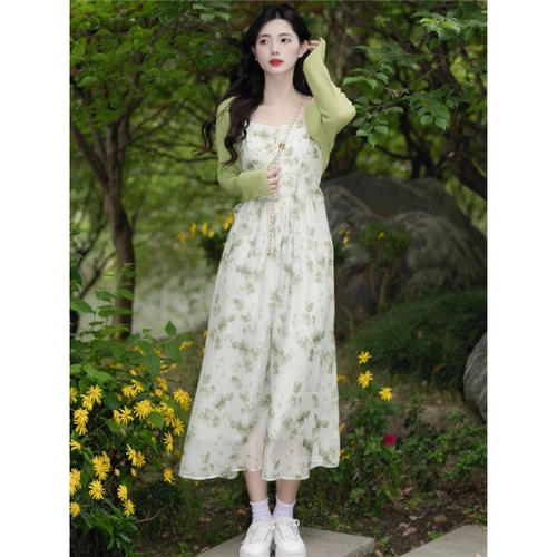 Летняя одежда для беременных, платье, осеннее летнее платье-комбинация, комплект для кормящих грудью, летняя юбка, городской стиль, цветочный принт