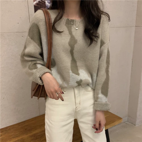 Сексуальный демисезонный свитер, лонгслив, в западном стиле, оверсайз