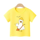 Детская хлопковая тонкая футболка с коротким рукавом, приятная телу цветная летняя одежда