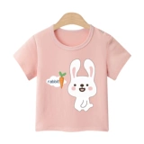 Детская хлопковая тонкая футболка с коротким рукавом, приятная телу цветная летняя одежда