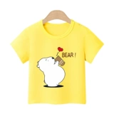 Детская хлопковая тонкая футболка с коротким рукавом, приятная телу цветная летняя одежда