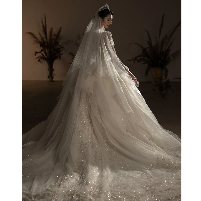  White trailer wedding dress+S   + $15.72 