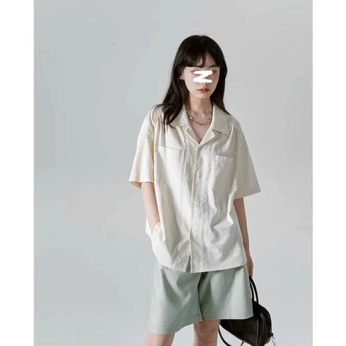 Летняя японская рубашка, свободный крой