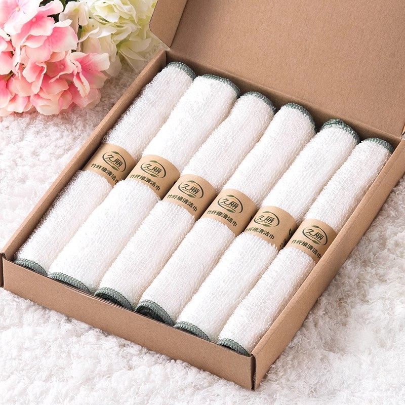 久丽 竹纤维洗碗巾 6条礼盒装 双重优惠折后￥16.8包邮