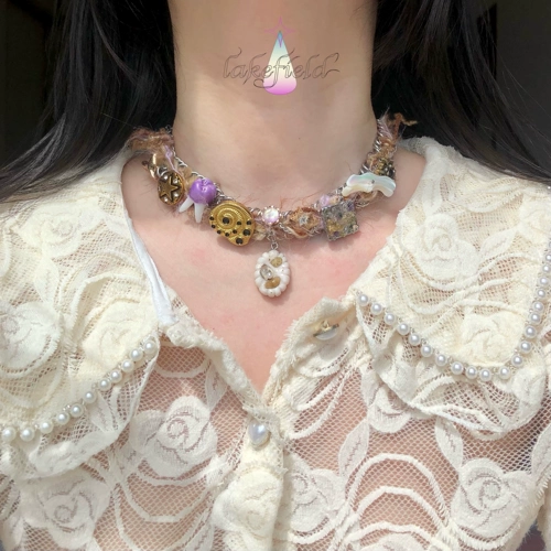 Универмаг Lakefield, ниша Lakefield, оригинальный дизайн, ожерелье в виде океанской племенной ракушки с зубами, плетеное фиолетовое ожерелье из титановой стали