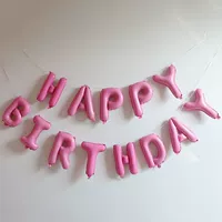 С Днем Рождения на английском языке с розовым с бронхиальной+лентой