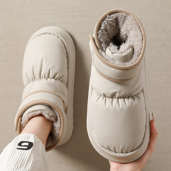 Высокие тапочки, зимняя обувь, удерживающая тепло флисовая водонепроницаемая сумка на платформе