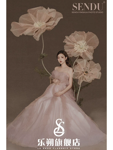 Милая одежда для беременных подходит для фотосессий, розовое свадебное платье
