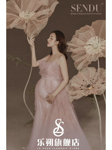 Милая одежда для беременных подходит для фотосессий, розовое свадебное платье