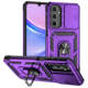 Black Sliding Camera Cover Kickstand Ring Textured Grip Phone Case for Samsung Galaxy A56