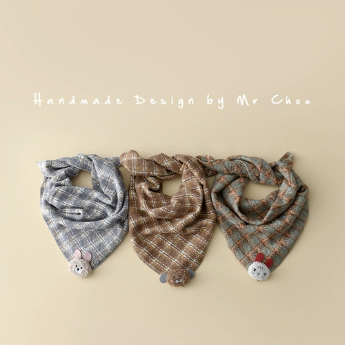 Детский демисезонный мультяшный удерживающий тепло хлопковый шарф подходит для мужчин и женщин, в корейском стиле, в западном стиле