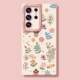 Lavender Floral Pink Flower Silicone Anti-Fall Phone Case for Galaxy S25, S25+, and S25 Ultra