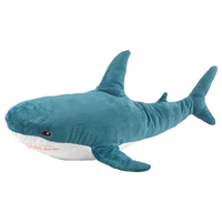 IKEA宜家布罗艾鲨鱼抱枕生日毛绒玩具公仔