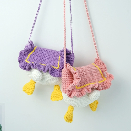 菲菲姐家 Вязаная сумка ручной работы, набор материалов, мультяшная кукла, сумка через плечо, «сделай сам»