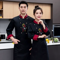 Китайский шеф-повар (топ + фартук) рукава чернокожих