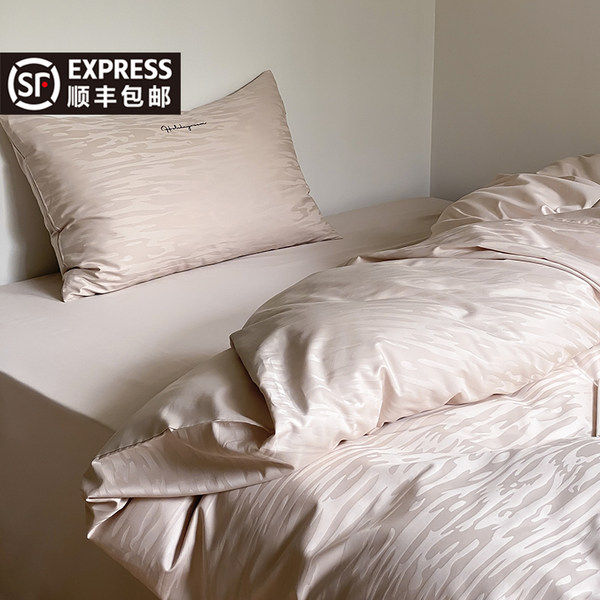 Бархатный летний хлопковый комплект, хлопковая простыня, пододеяльник, покрывало, 4 предмета, легкий роскошный стиль, изысканный стиль