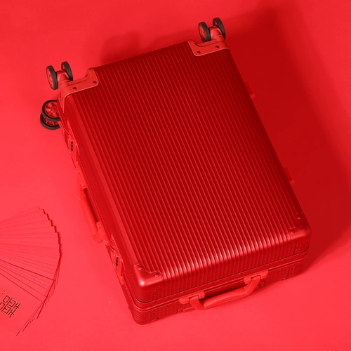 Чемодан, металлическая красная коробка для невесты, 24 дюймов