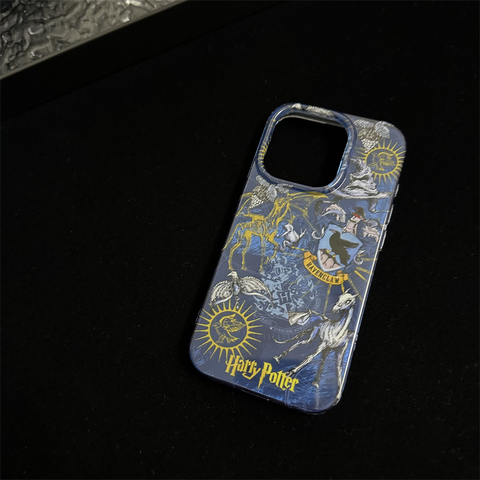 Harry Potter Illustration New Niche Straight Edge Plus/Pro/Max – 16, 15, 14, 13, 12 iPhone Case
