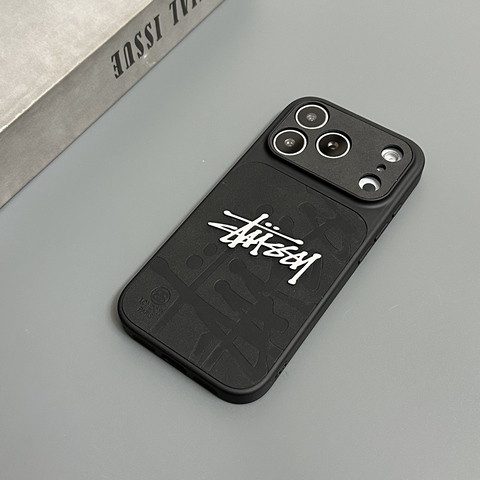 Stussy 17 – Textured Matte Orange With Embossed Logo Pro/Plus/Max/Air – 17, 16, 15, 14, 13 iPhone Case