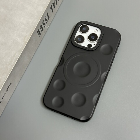 HeroBear Dark Red Grey Meteorite Patterned 3D Bumpy iPhone Case