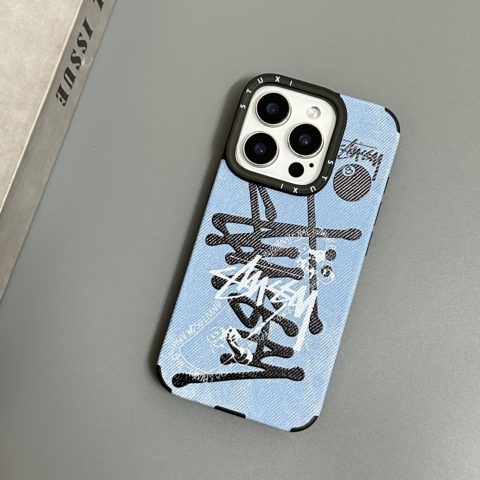 Stussy 8 Ball Denim Textured MagSafe For Pro/Plus/Max/Air – 17, 16, 15, 14, 13 iPhone Case