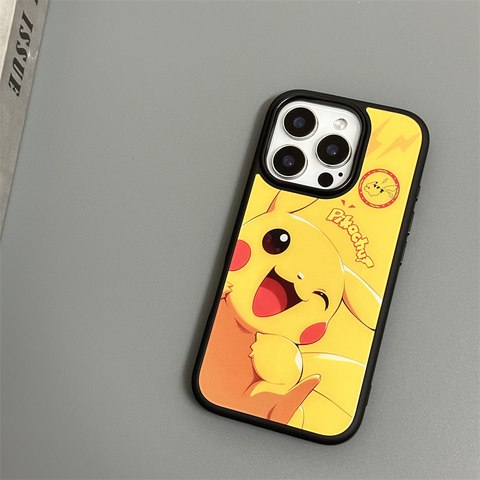 Pikachu Anime MagSafe Black & Yellow Cartoon Plus/Pro/Max – 16, 15, 14, 13, 12 iPhone Case