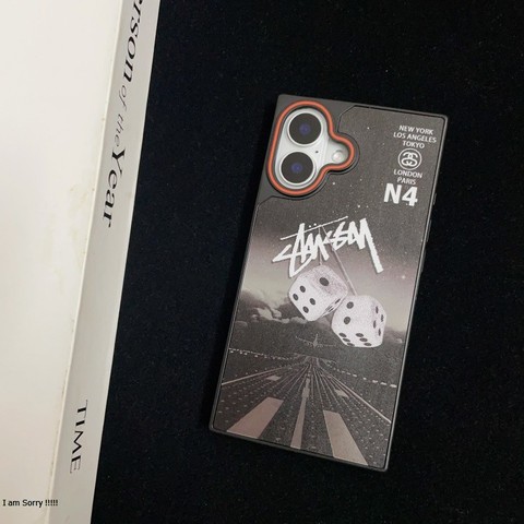 Stussy Silver Black 8 Ball Graphic iPhone Case