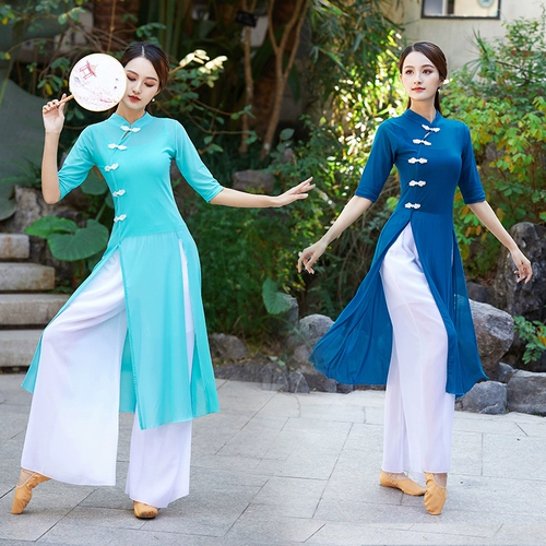 Этнический комплект, классическое ципао, костюм, этнический стиль, облегающий крой