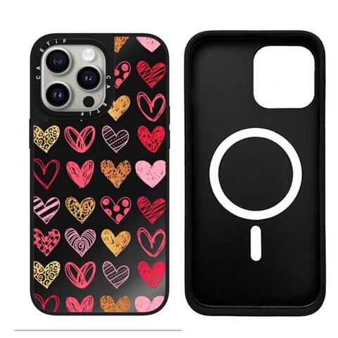 Girls Kind Hearts Illustration Plus/Pro/Max – 16, 15, 14, 13, 12 iPhone Case