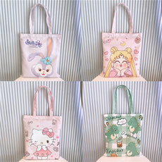 Исправлению сумки 卡通可爱学生补习袋手拎书袋文件袋小学生用手提袋初中生帆布袋补课包儿童韩版美术袋男女装书本手提包资料袋