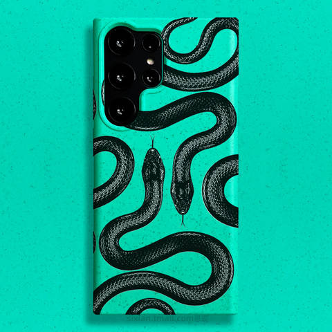 MagSafe Phone Cases Covers King Snake Illustration Slim Fit Galaxy S24, Galaxy S24 Plus, Galaxy S24 Ultra, Galaxy S23, Galaxy S23 Plus, Galaxy S23 Ultra, Galaxy S22, Galaxy S22 Plus, Galaxy S22 Ultra,